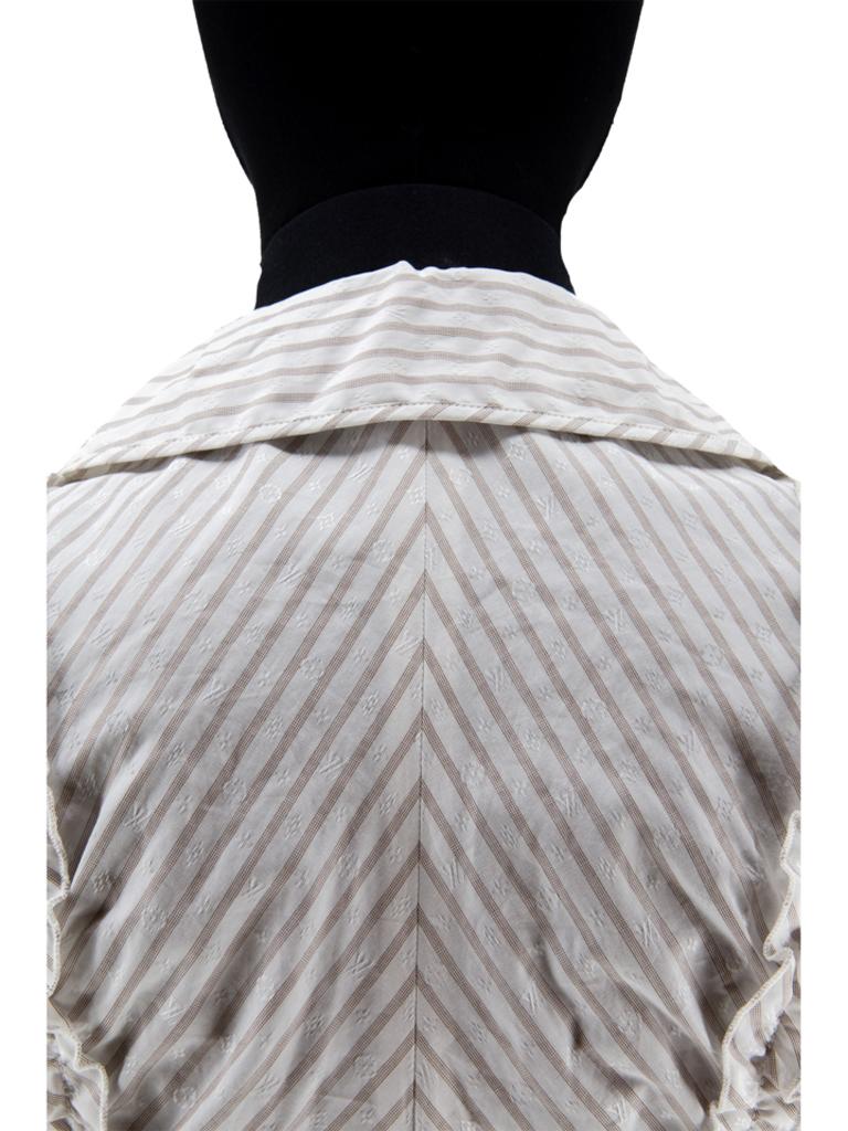 Louis Vuitton Belted Pinstriped Dress 3