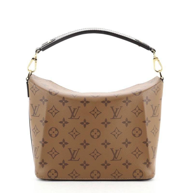 Black Louis Vuitton Bento Box Handbag Reverse Monogram Canvas EW