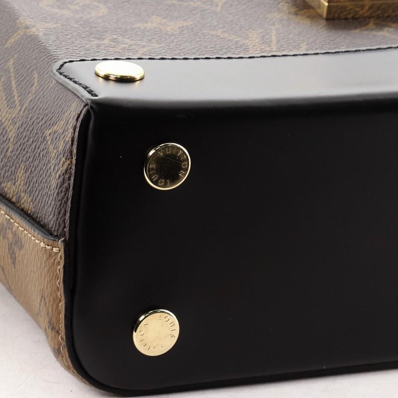 Louis Vuitton Bento Box Handbag Reverse Monogram Canvas EW 1