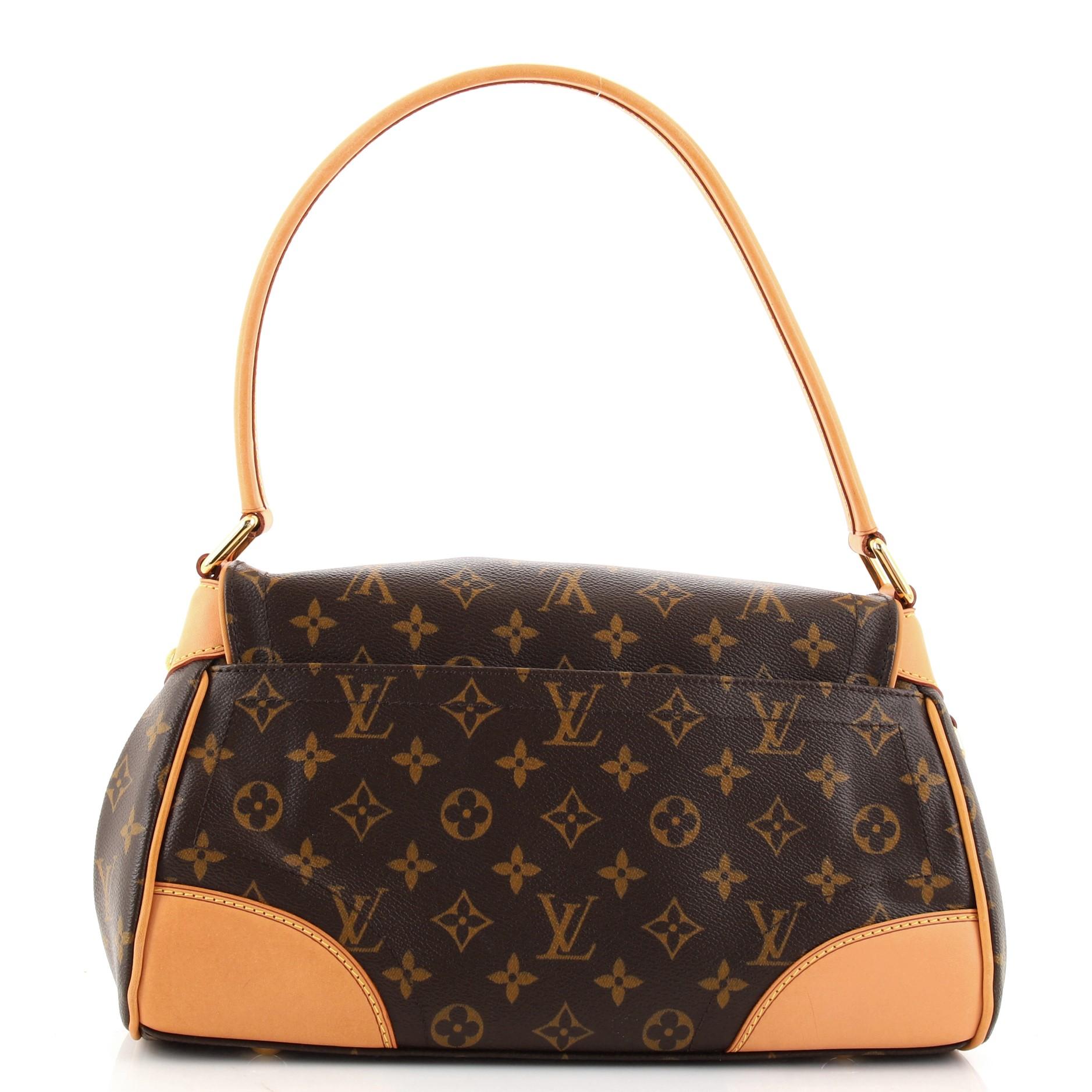 Louis Vuitton Beverly Handtasche Monogramm Segeltuch MM (Braun)