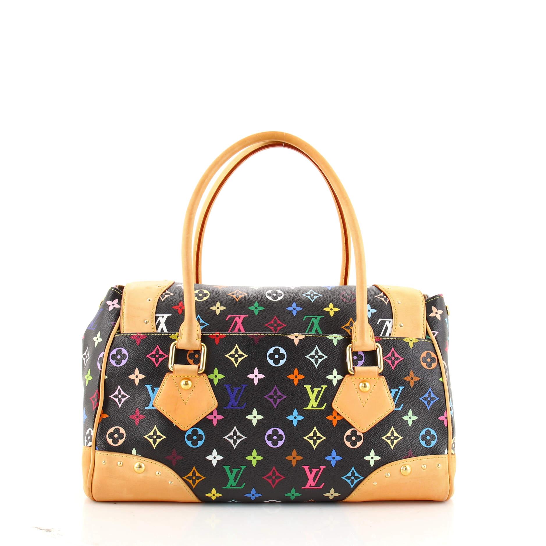 Beige Louis Vuitton Beverly Handbag Monogram Multicolor GM