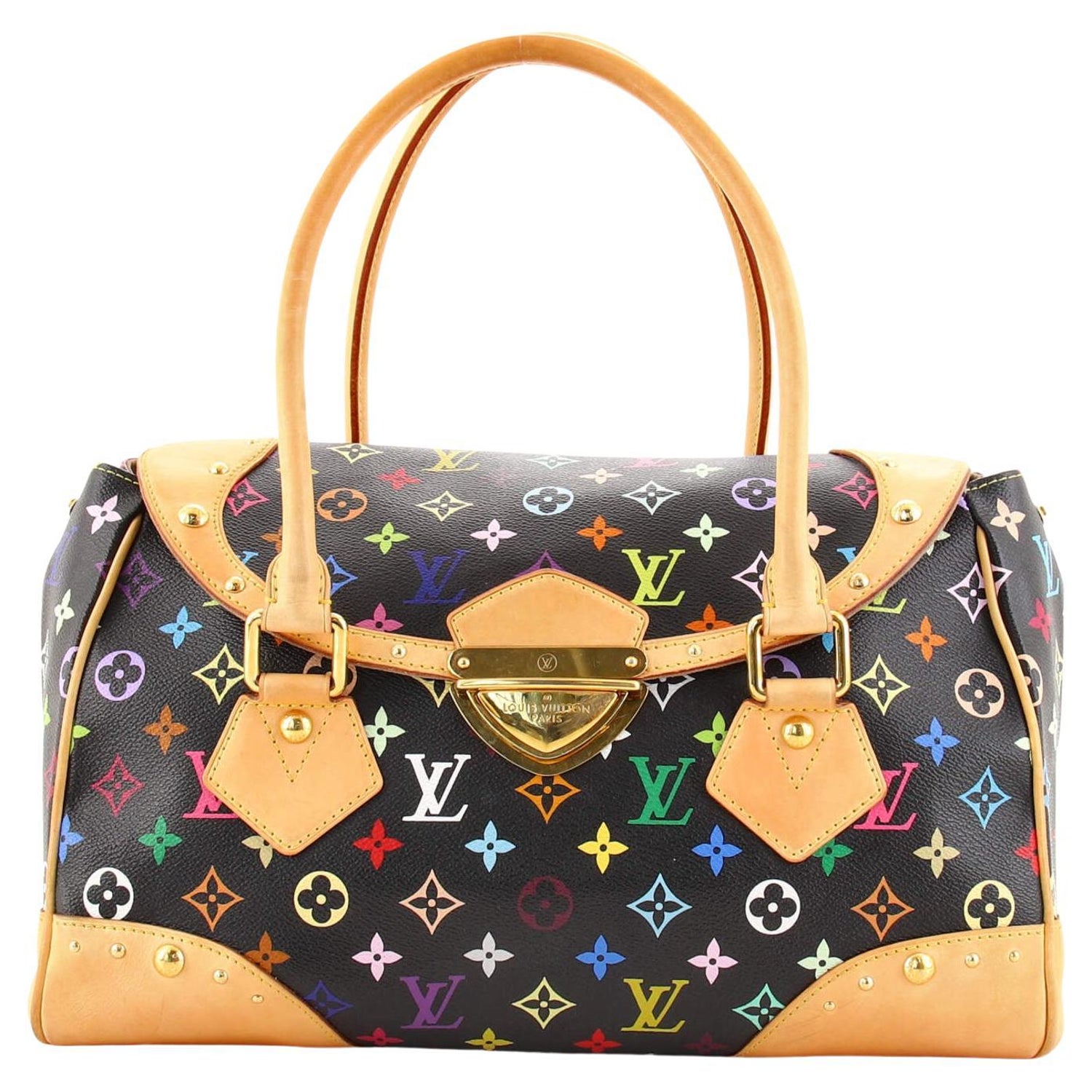 Louis Vuitton Black Monogram Multicolor Beverly GM Bag - Yoogi's Closet
