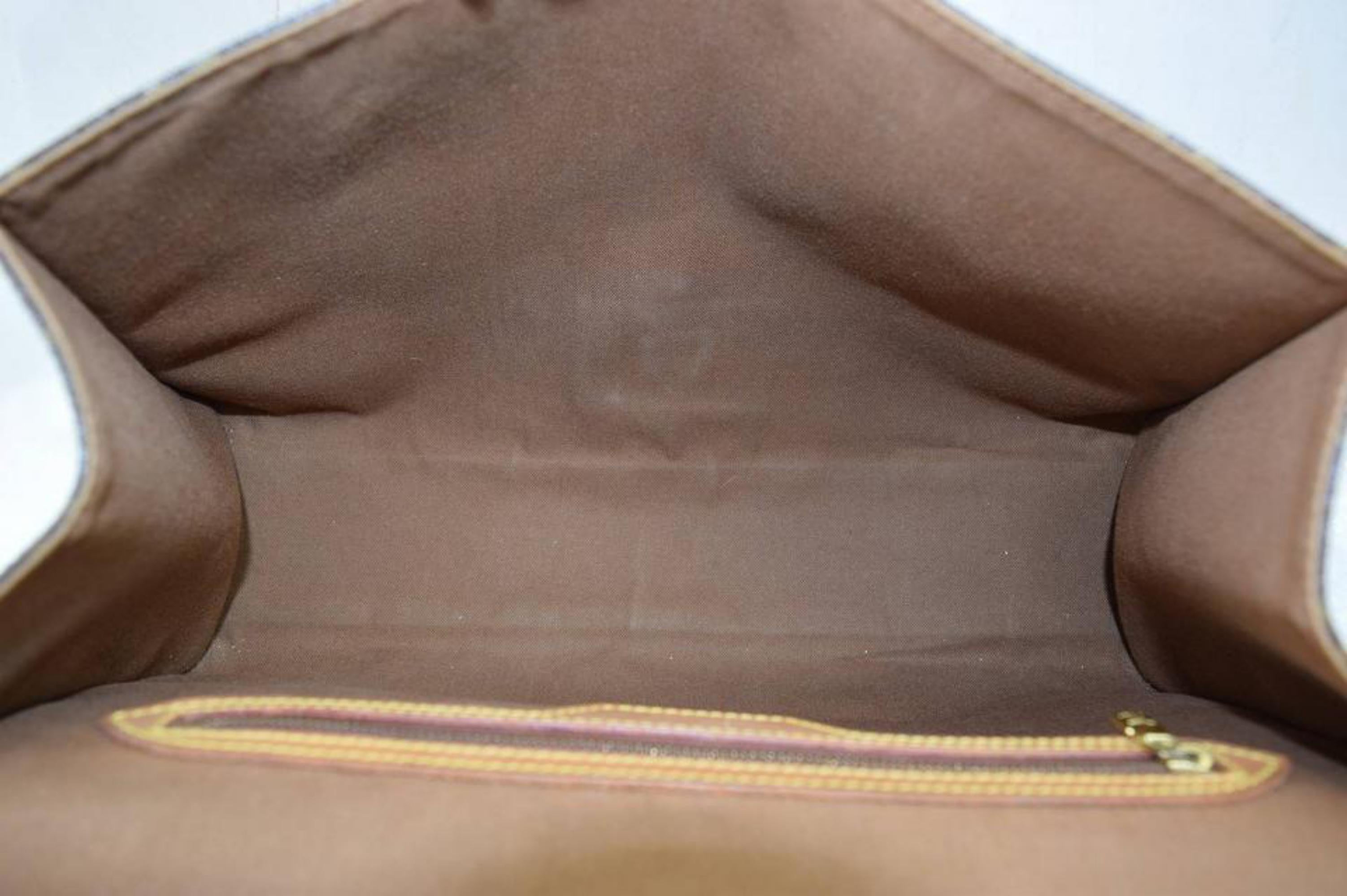 Louis Vuitton Beverly Monogram 2way 867230 Brown Coated Canvas Satchel In Good Condition For Sale In Forest Hills, NY