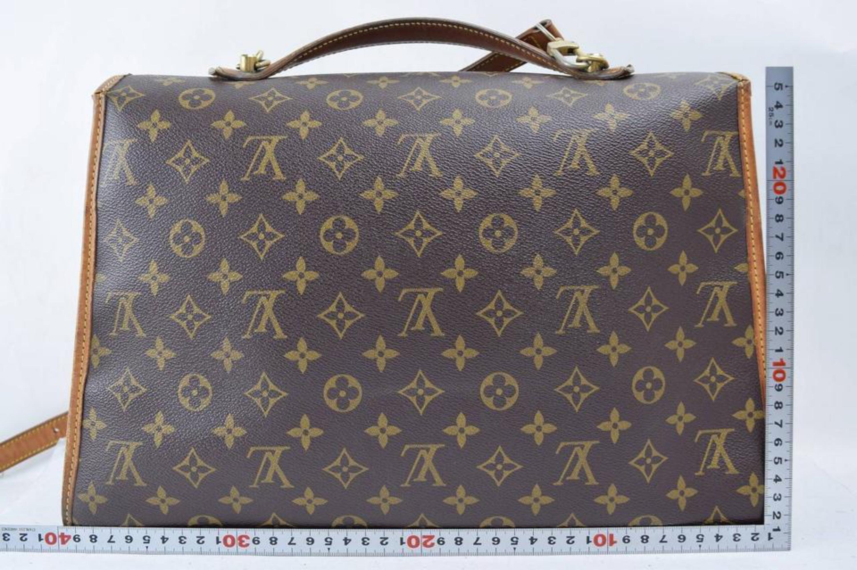 Louis Vuitton Beverly Monogram 2way 867230 Brown Coated Canvas Satchel For Sale 1