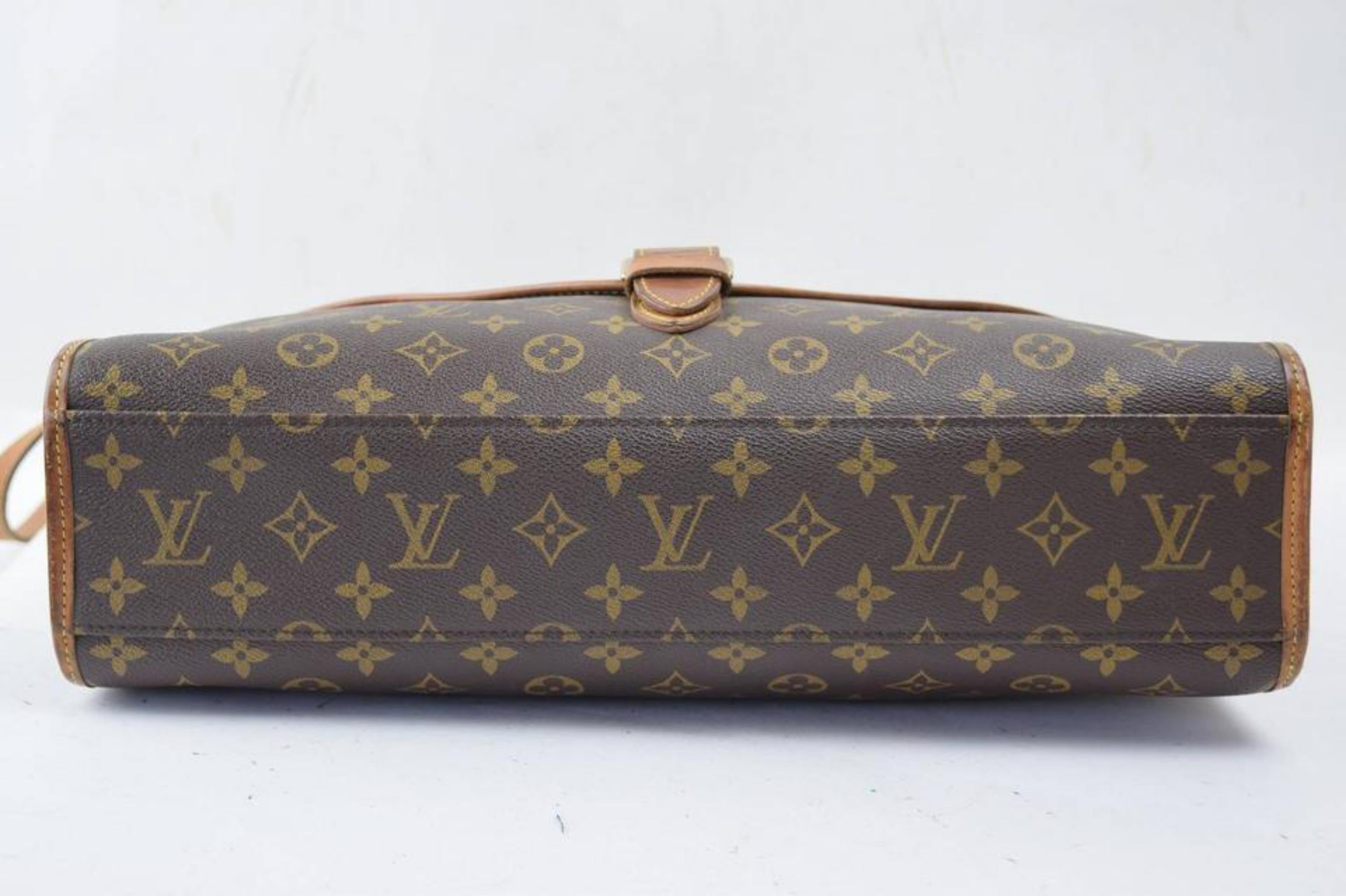 Louis Vuitton Beverly Monogram 2way 867230 Brown Coated Canvas Satchel For Sale 2