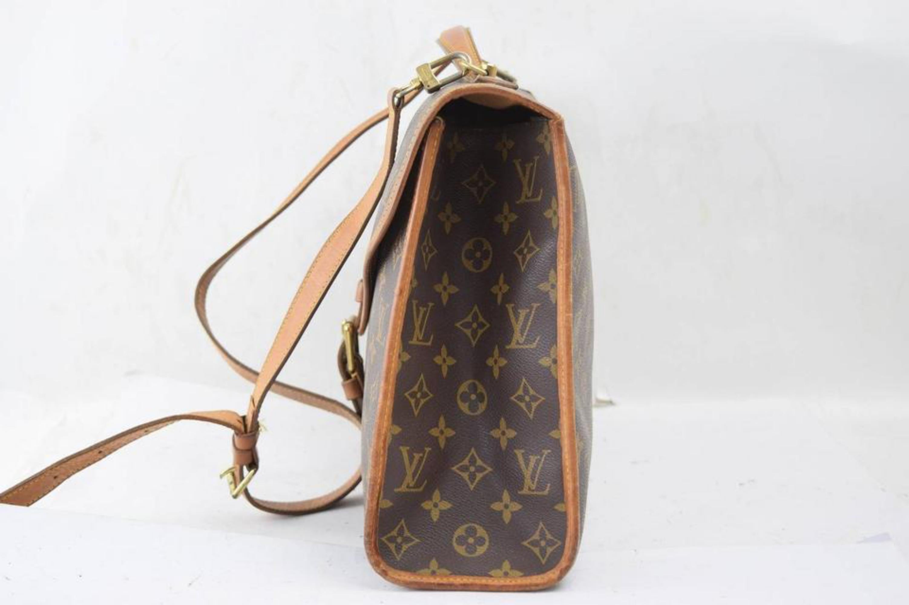 Louis Vuitton Beverly Monogram 2way 867230 Brown Coated Canvas Satchel For Sale 3