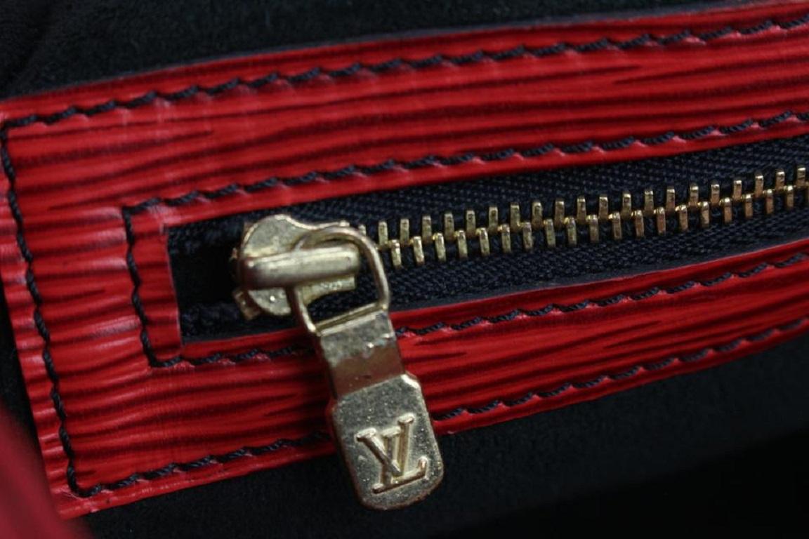 Louis Vuitton Bicolor Black Red Epi Leather Petit Noe Drawstring Bucket Hobo 4