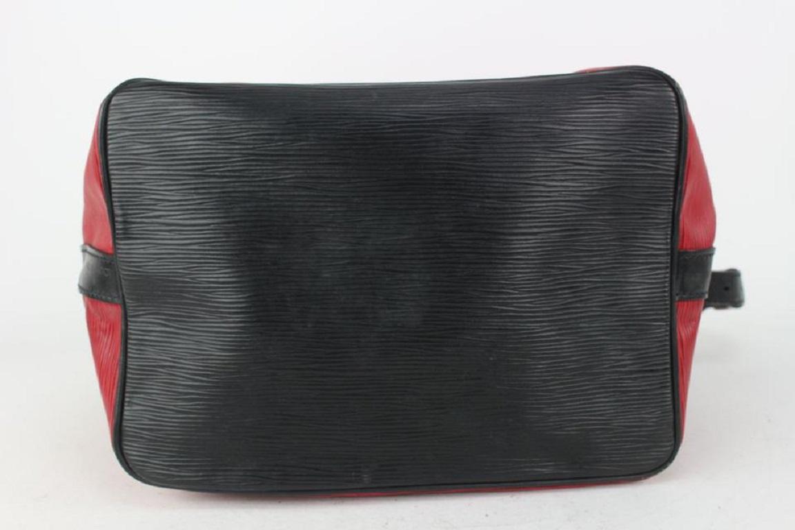 Louis Vuitton Bicolor Black Red Epi Leather Petit Noe Drawstring Bucket Hobo 3