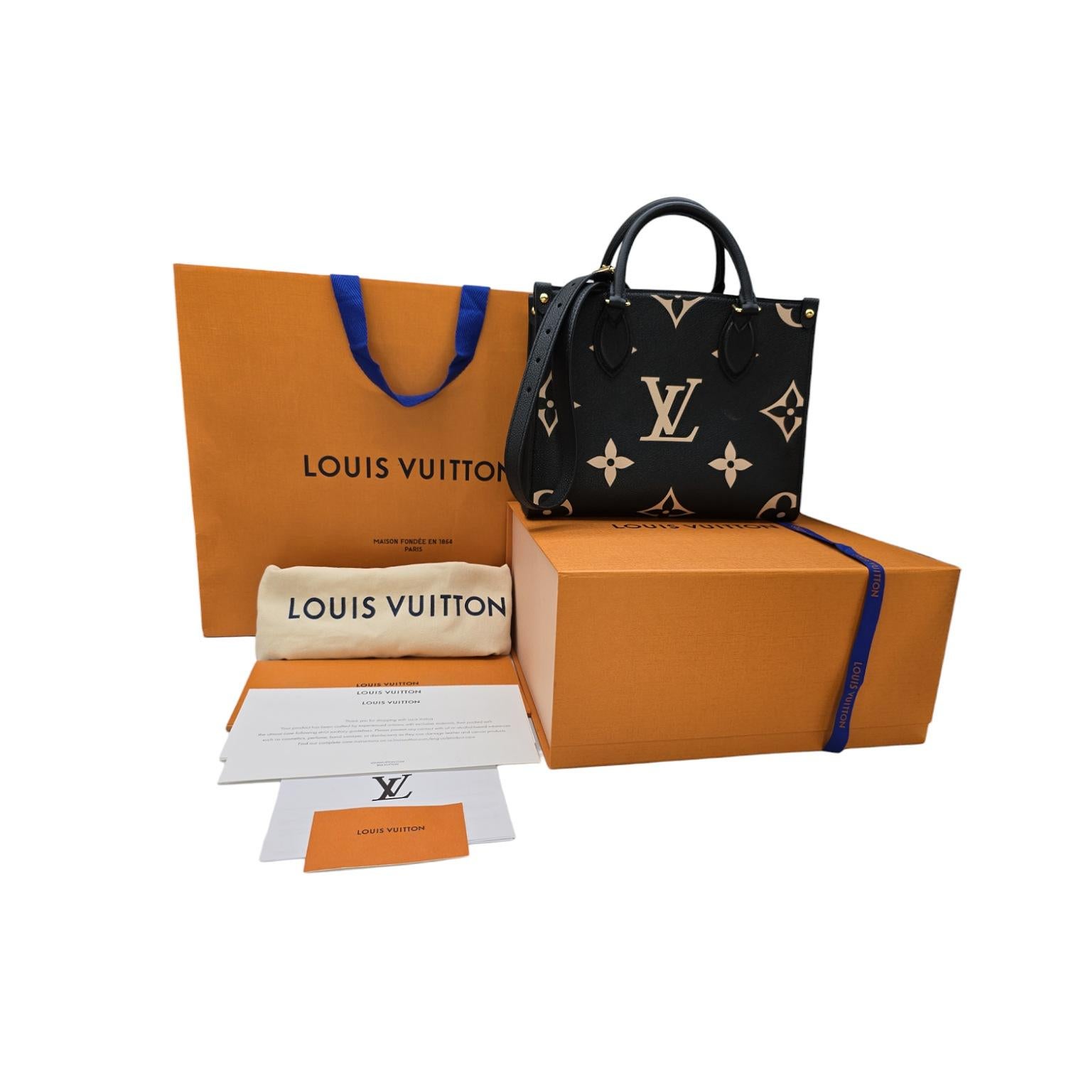 Louis Vuitton Bicolor Giant Monogram Empreinte Onthego PM Tote 4
