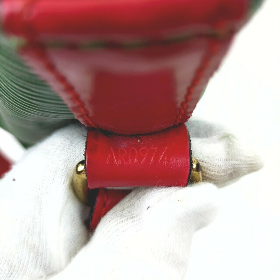 Louis Vuitton Bicolor Green x Red Petite Noe Drawstring Bucket Hobo Bag  862671 4