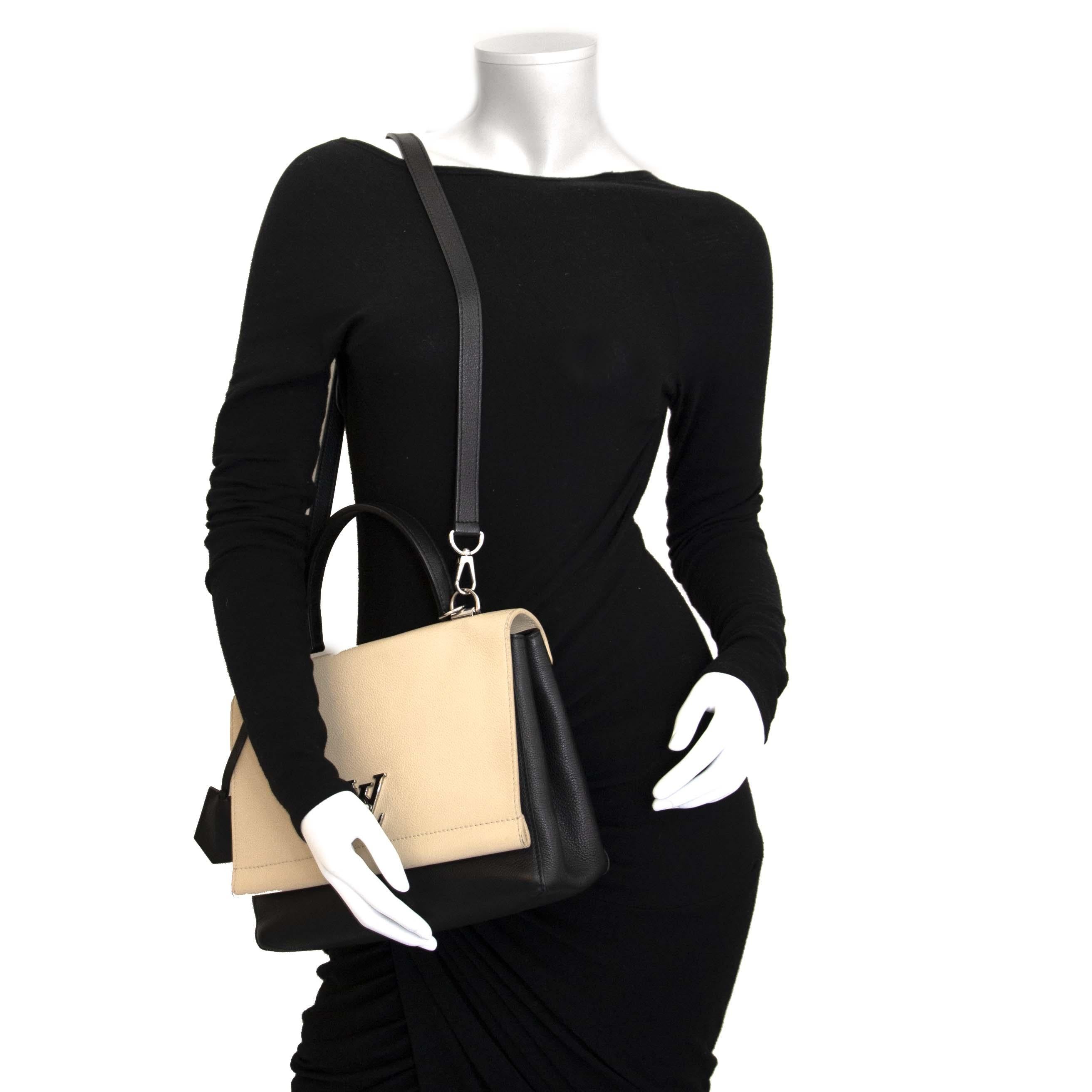 Beige Louis Vuitton Bicolor Lockme Noir Vanille Shoulder Bag