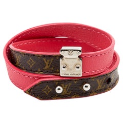 Louis Vuitton Bicolor Monogram Canvas Lockit Double Wrap Bracelet 17