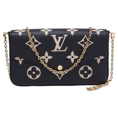 Louis Vuitton - Pochette Felicie en cuir bicolore avec monogramme Empreinte