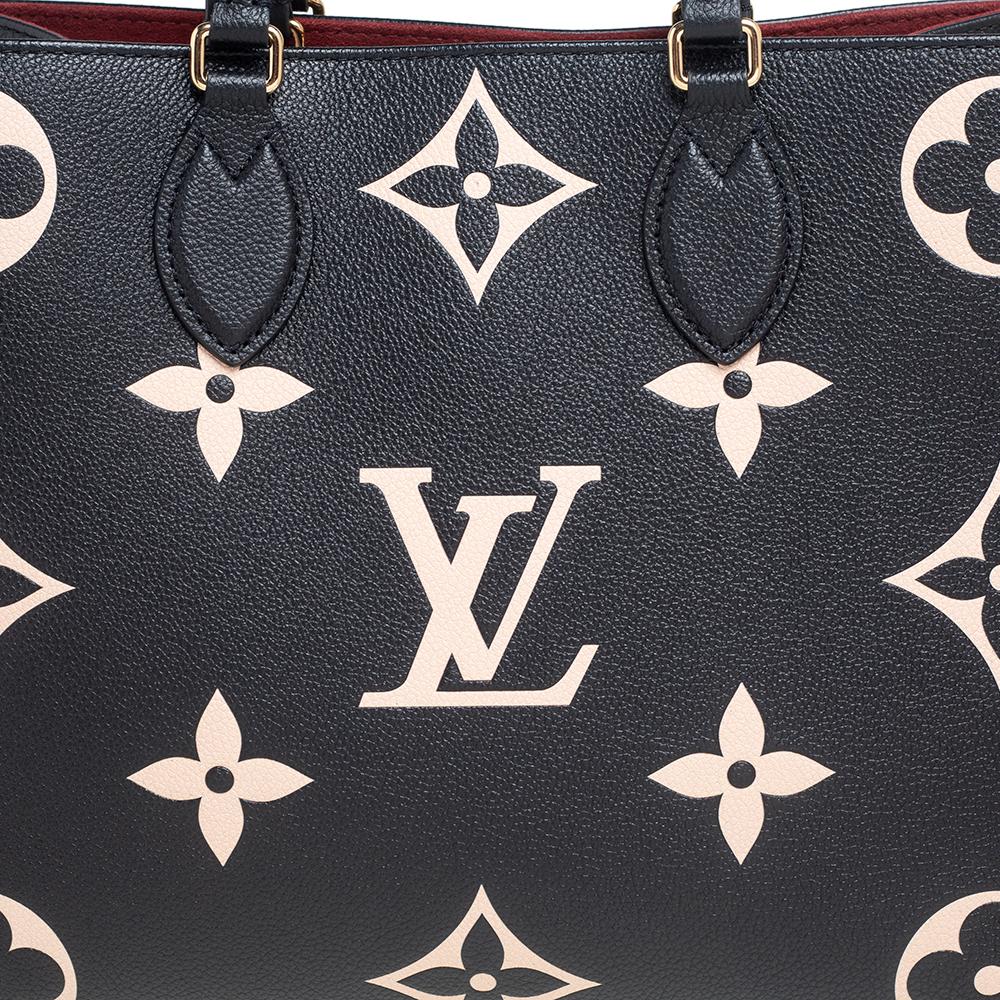 Louis Vuitton Bicolor Monogram Empreinte Leather Giant Onthego MM Bag 3