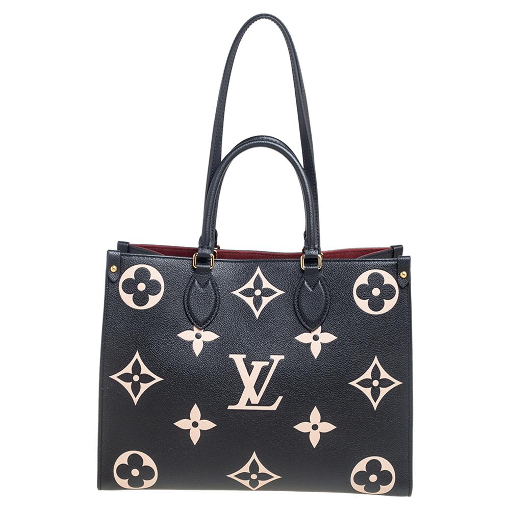 Louis Vuitton Bicolor Monogram Empreinte Leather Giant Onthego MM Bag