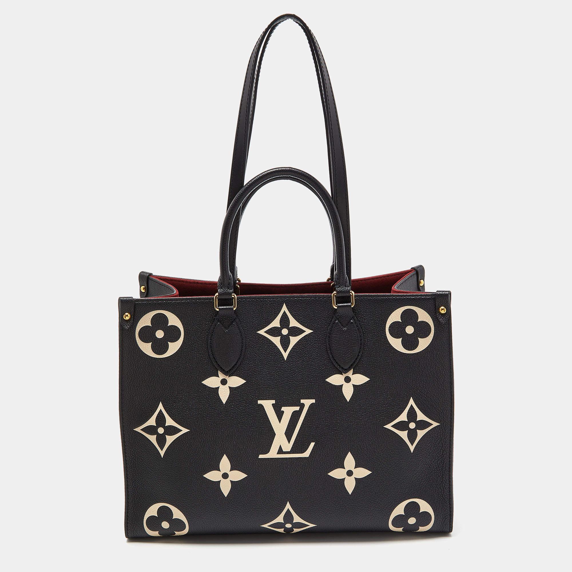 Women's Louis Vuitton Bicolor Monogram Empriente Leather Giant Onthego MM Bag