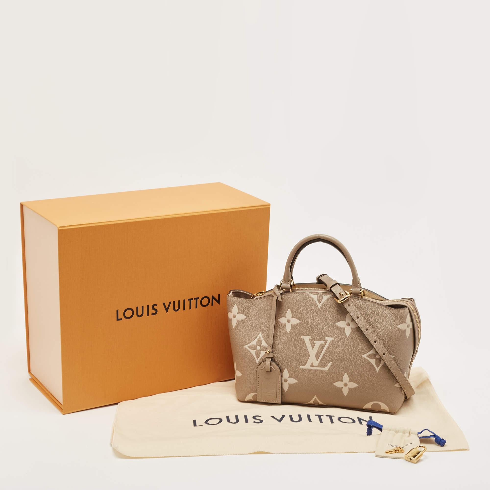 Louis Vuitton Sac Petite Palais Monogramme Empriente en cuir bicolore en vente 3