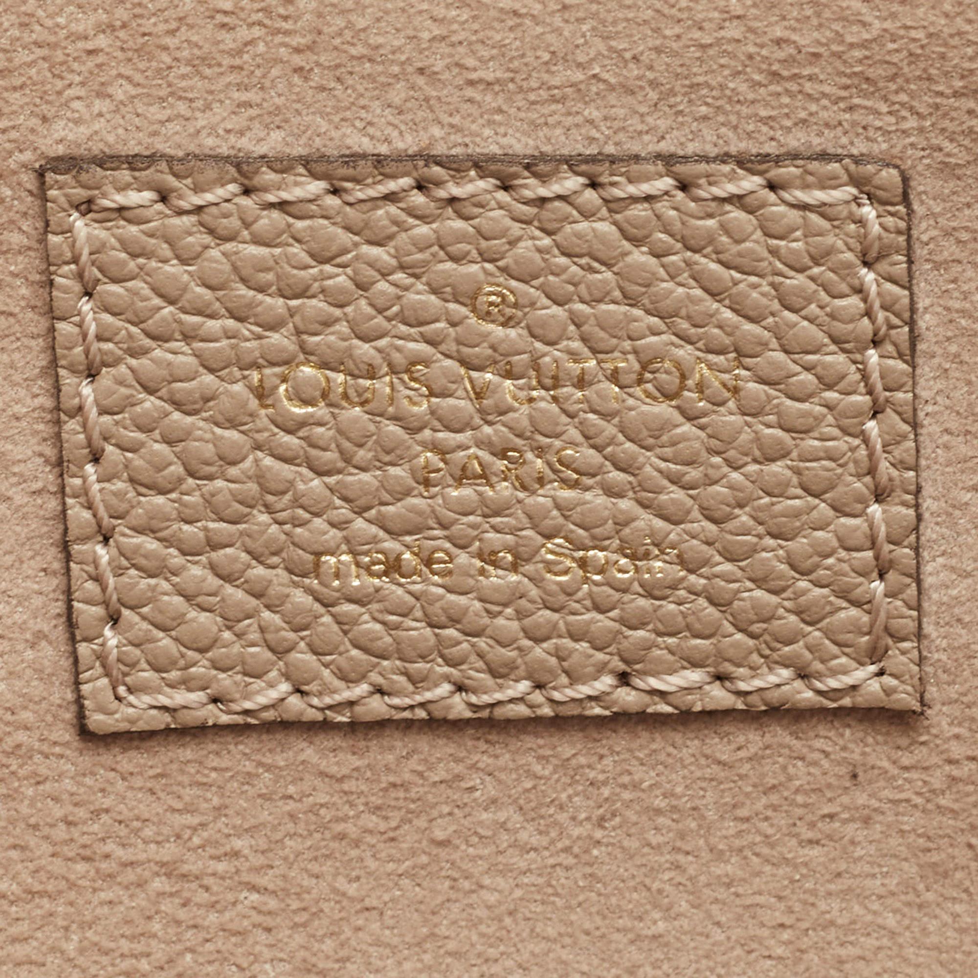 Louis Vuitton Sac Petite Palais Monogramme Empriente en cuir bicolore en vente 1