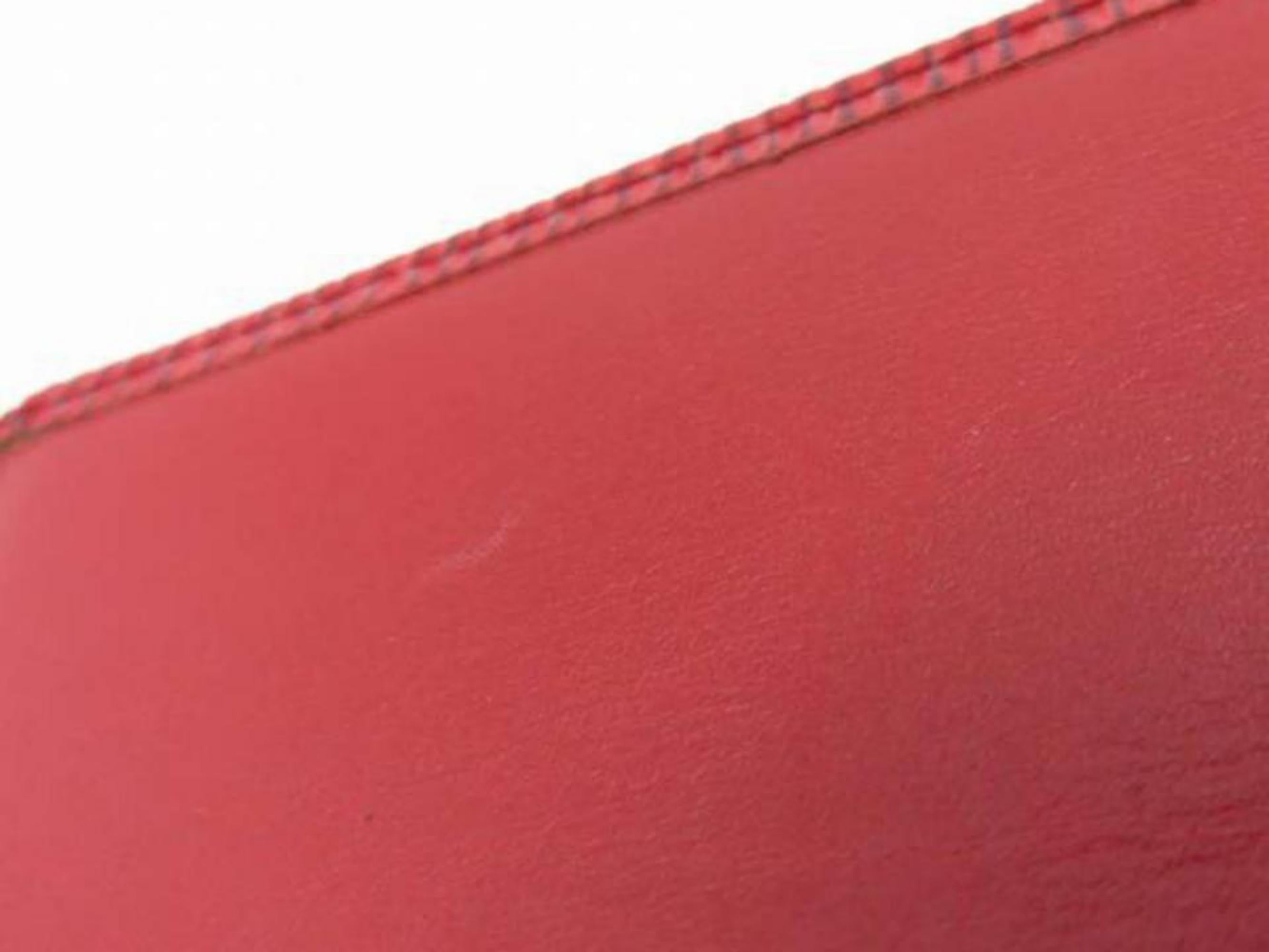 Louis Vuitton Bifold Wallet 222003 Red Epi Leather Shoulder Bag For Sale 3