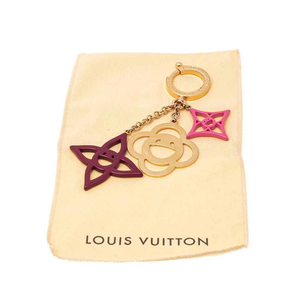 Orange Louis Vuitton Bijoux Blossom Murakami Key Chain Charm