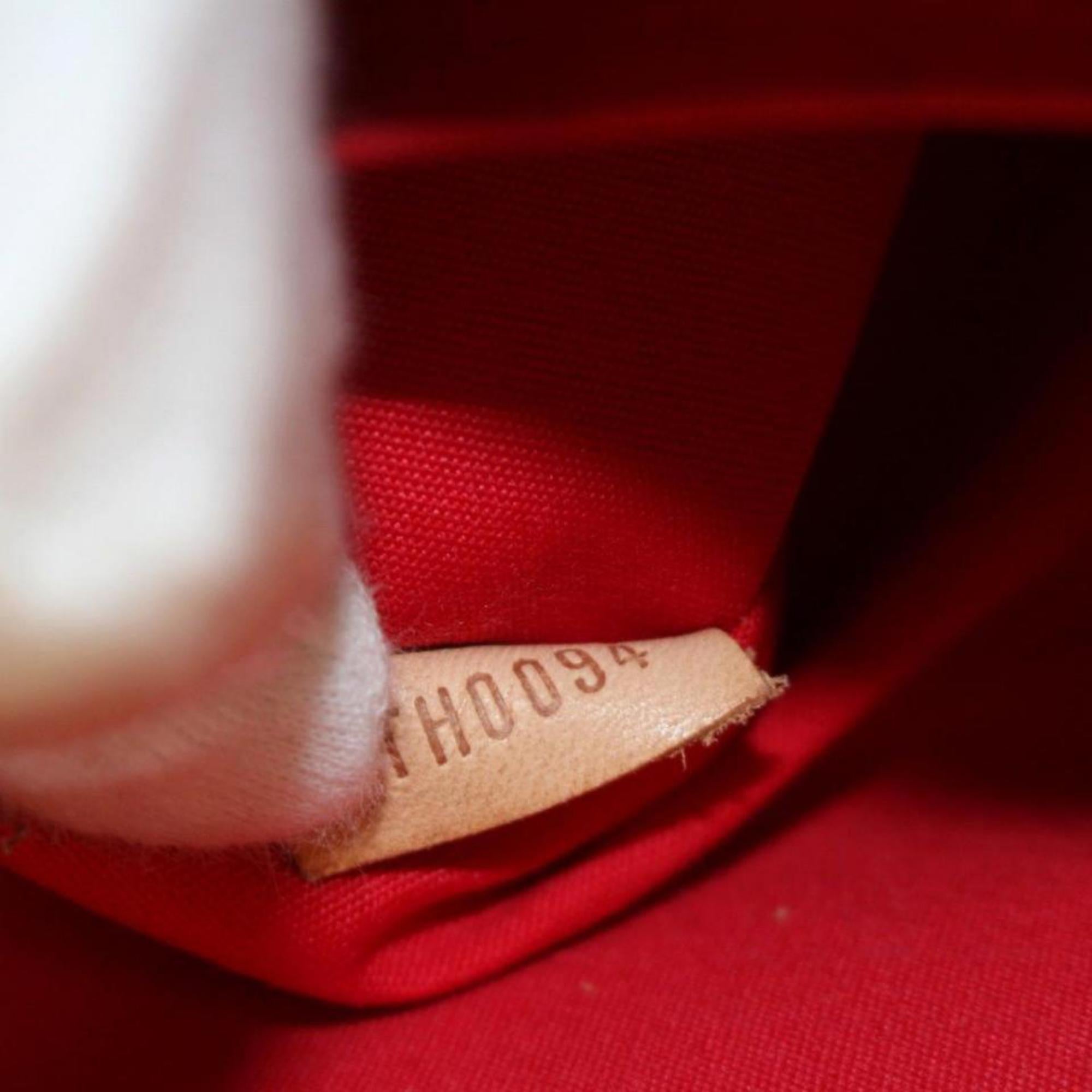 Louis Vuitton Biscayne Bay Gm 869144 Red Monogram Vernis Leather Shoulder Bag For Sale 3