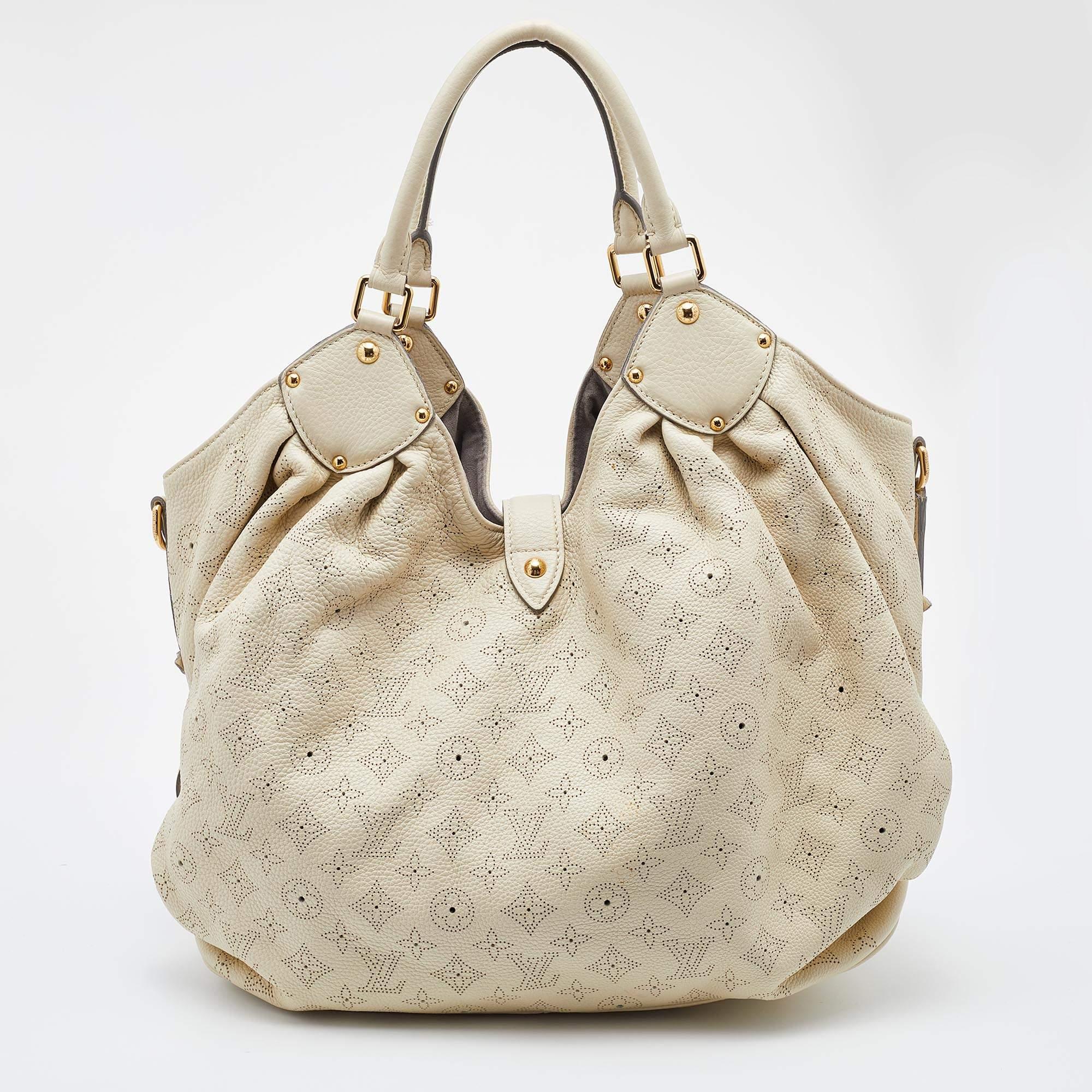 Louis Vuitton Biscuit Monogram Mahina Leather L Bag 3