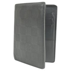 Louis Vuitton Black 14lk0121 Damier Infini Leather Card Case Bifold Wallet