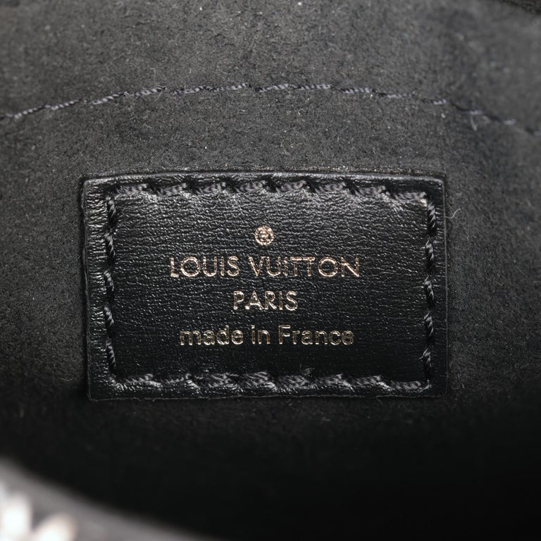 LOUIS VUITTON Black 1854 Monogram Canvas and Calfskin Leather Mini Sac Plat  For Sale at 1stDibs