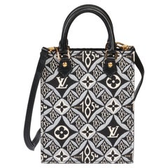 LOUIS VUITTON Black 1854 Monogram Canvas & Calfskin Leather Mini Sac Plat