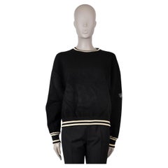 LOUIS VUITTON black 2018 BOILED WOOL Crewneck Sweater L