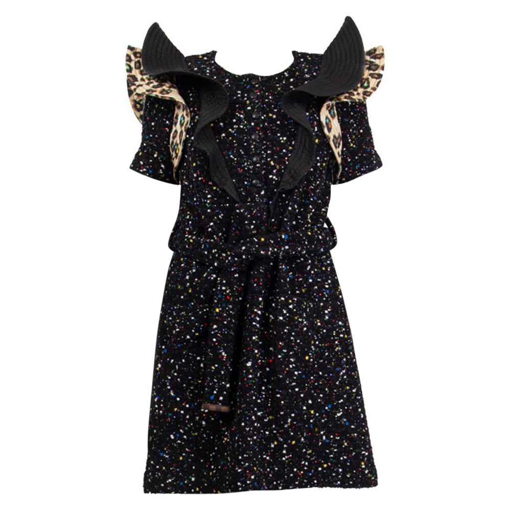 LOUIS VUITTON - Robe noire ceinturée à ceinture ruban, taille 38 S, 2019