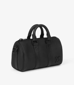 Louis Vuitton Black Aerogram Calfskin Leather Keepall XS 20 Bandoulière