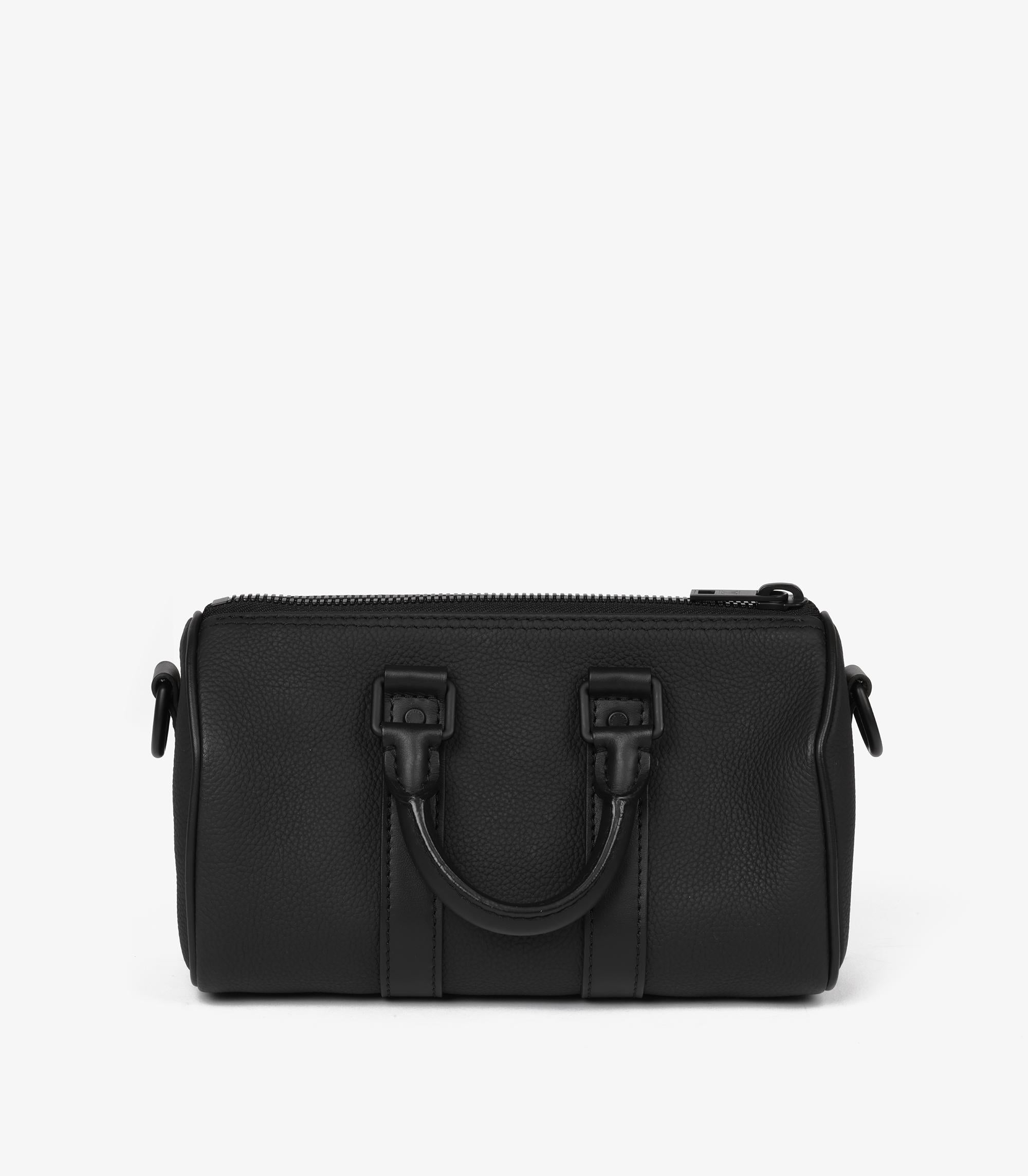 Women's or Men's Louis Vuitton Black Aerogram Calfskin Leather Keepall XS 20 Bandoulière