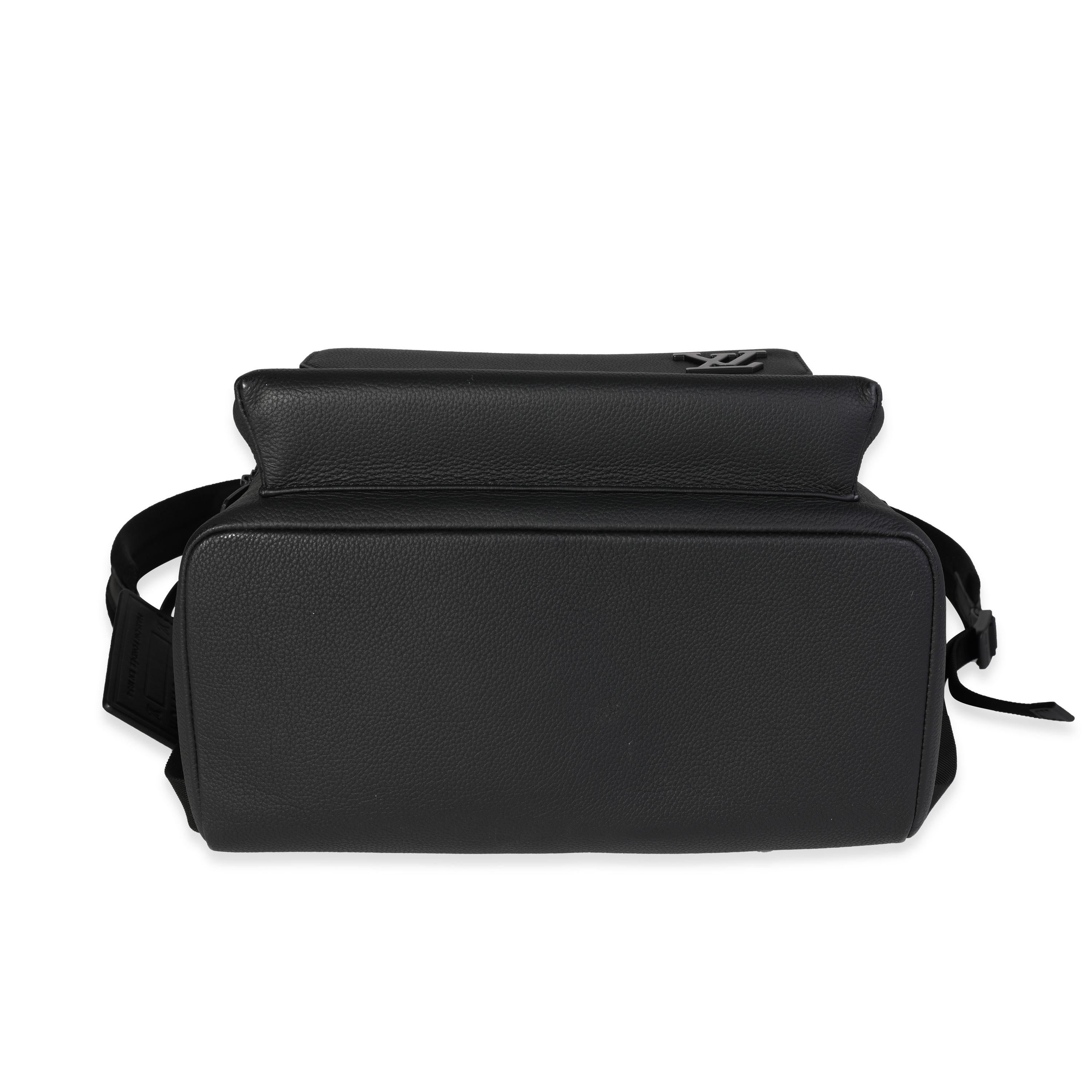 Louis Vuitton - Sac à dos en cuir noir Aerogram, état neuf 2