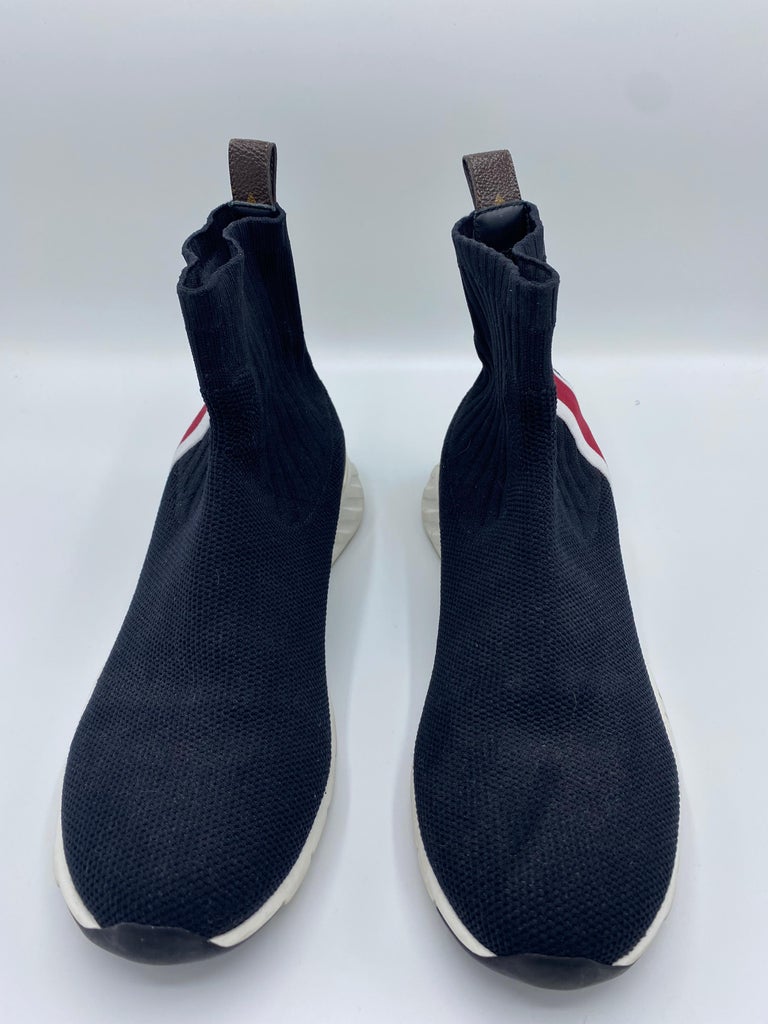 LOUIS VUITTON Black Aftergame Sock Sneaker Boots, Size 39 at 1stDibs