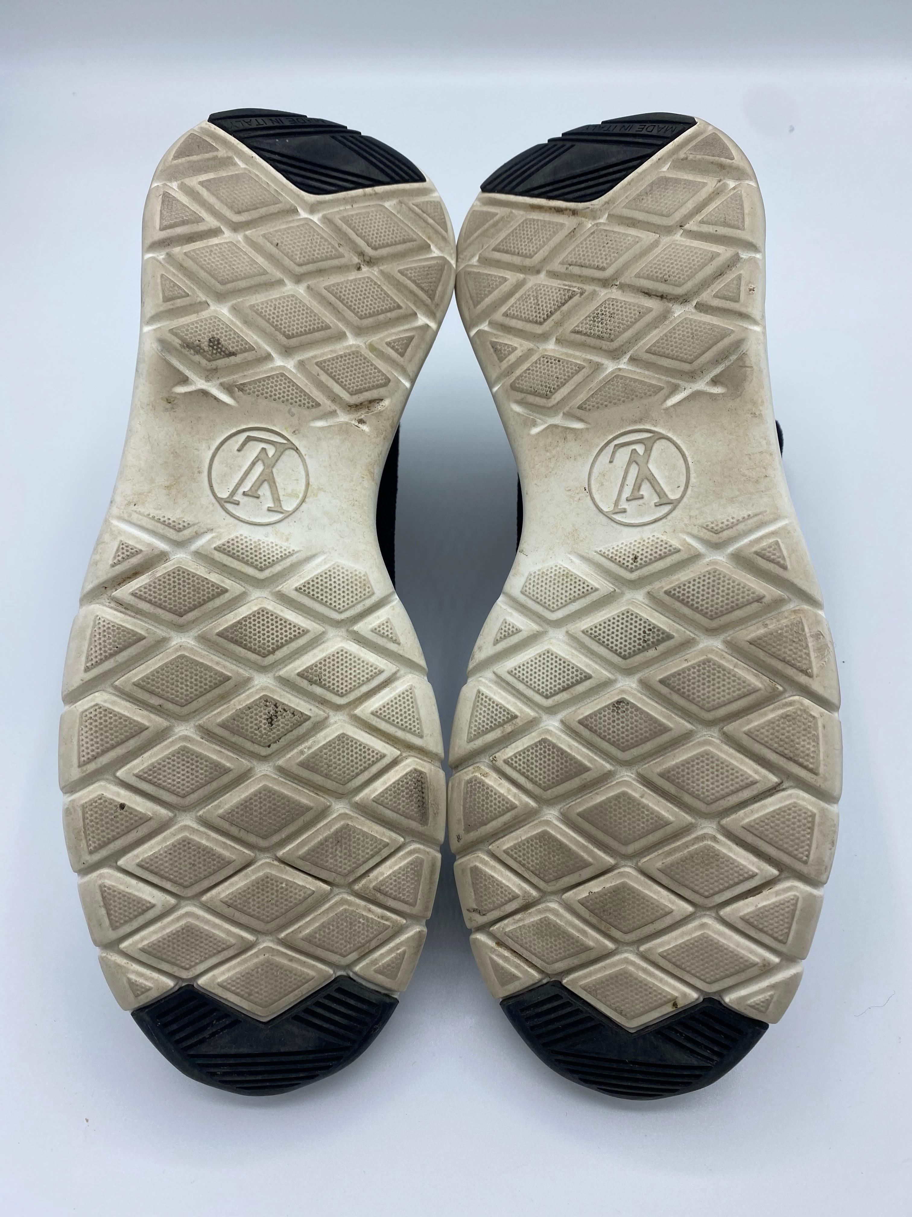 LOUIS VUITTON Black Aftergame Sock Sneaker Boots, Size 39 1
