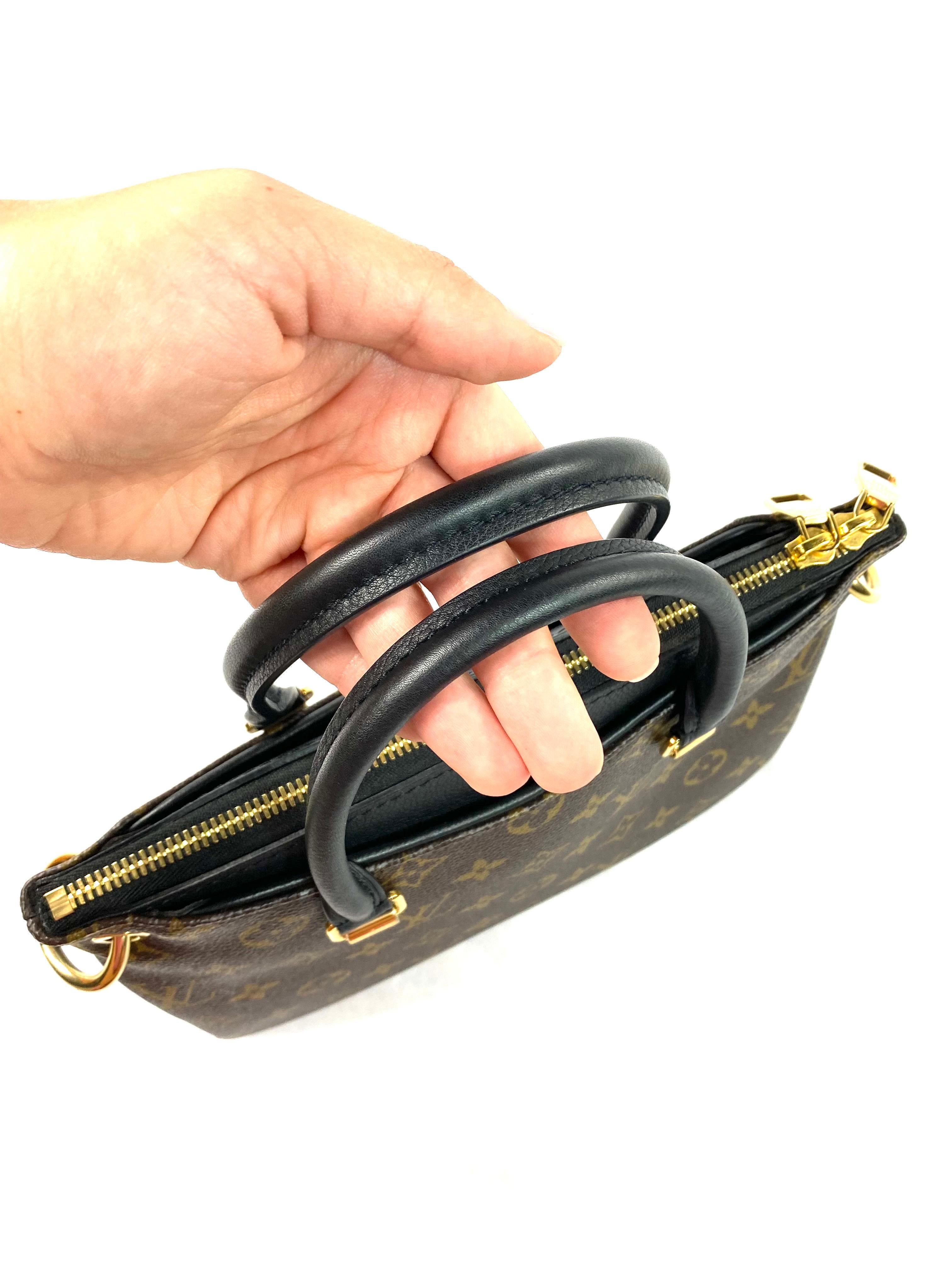 Louis Vuitton Black and Brown Monogram Pallas BB Full Crossbody Handbag 3