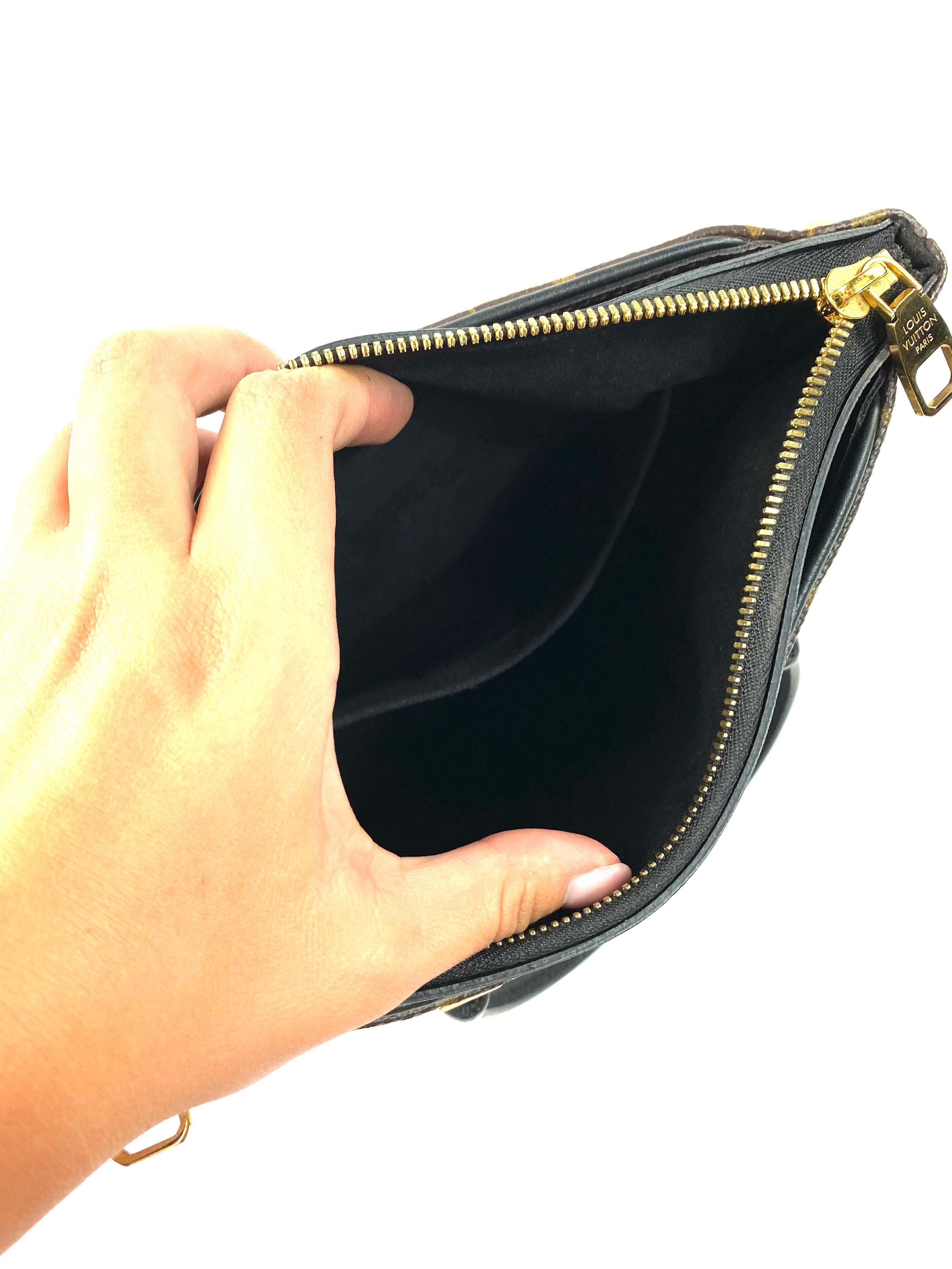 Louis Vuitton Black and Brown Monogram Pallas BB Full Crossbody Handbag 7