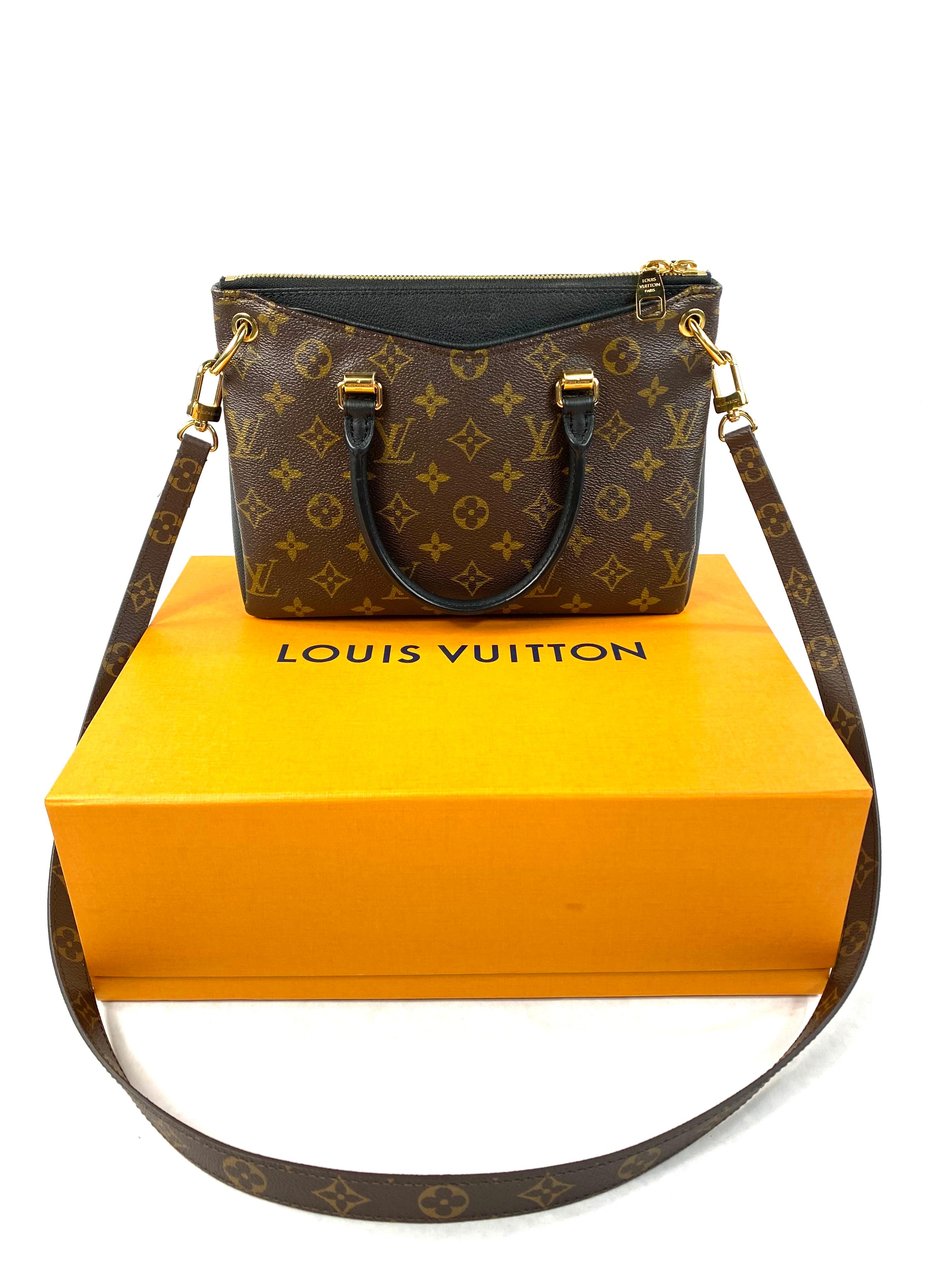 Louis Vuitton Black and Brown Monogram Pallas BB Full Crossbody Handbag 9