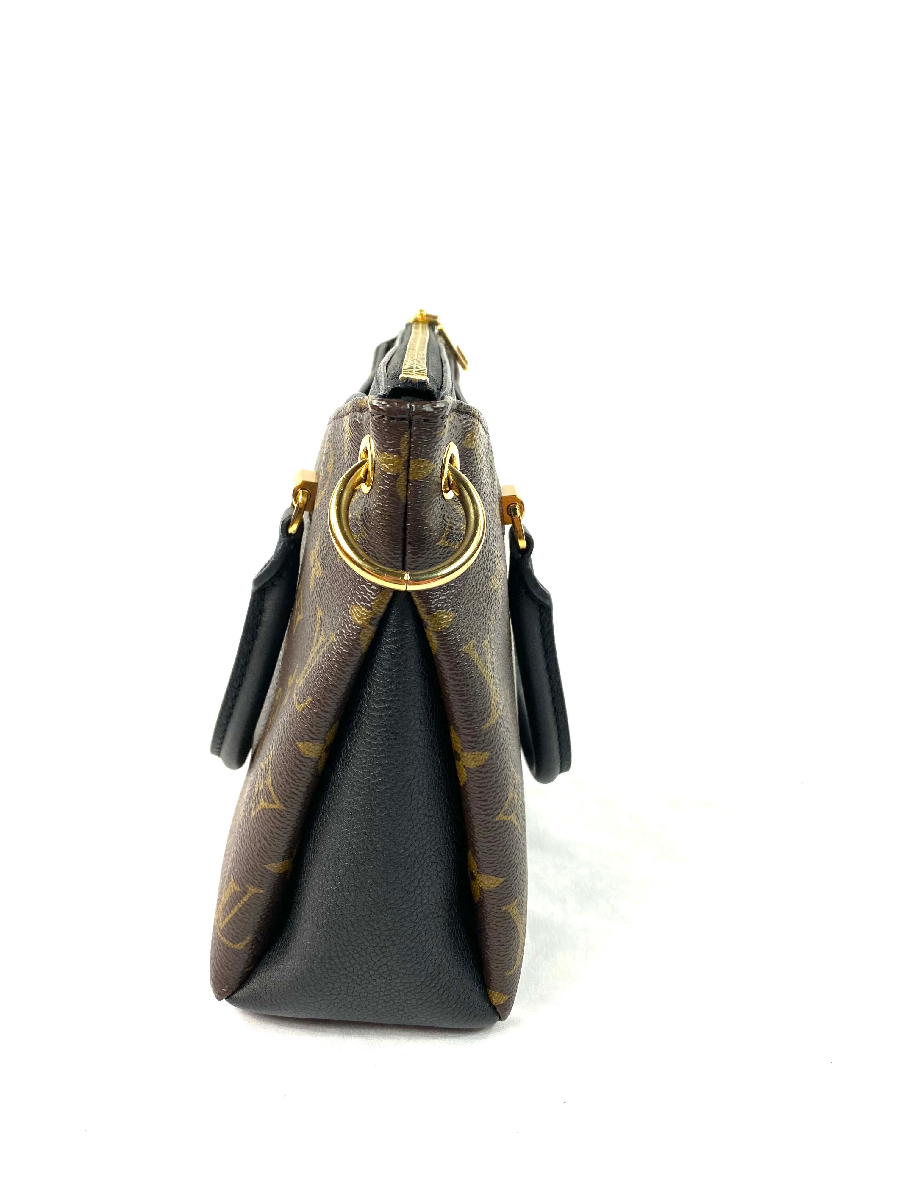 Louis Vuitton Black and Brown Monogram Pallas BB Full Crossbody Handbag In Excellent Condition In Beverly Hills, CA