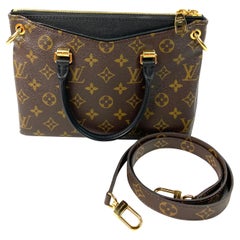 Louis Vuitton Black and Brown Monogram Pallas BB Full Crossbody Handbag