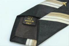 Lv Diagonalstreifen-Krawatte von Louis Vuitton in Schwarz und Taupe Telm7