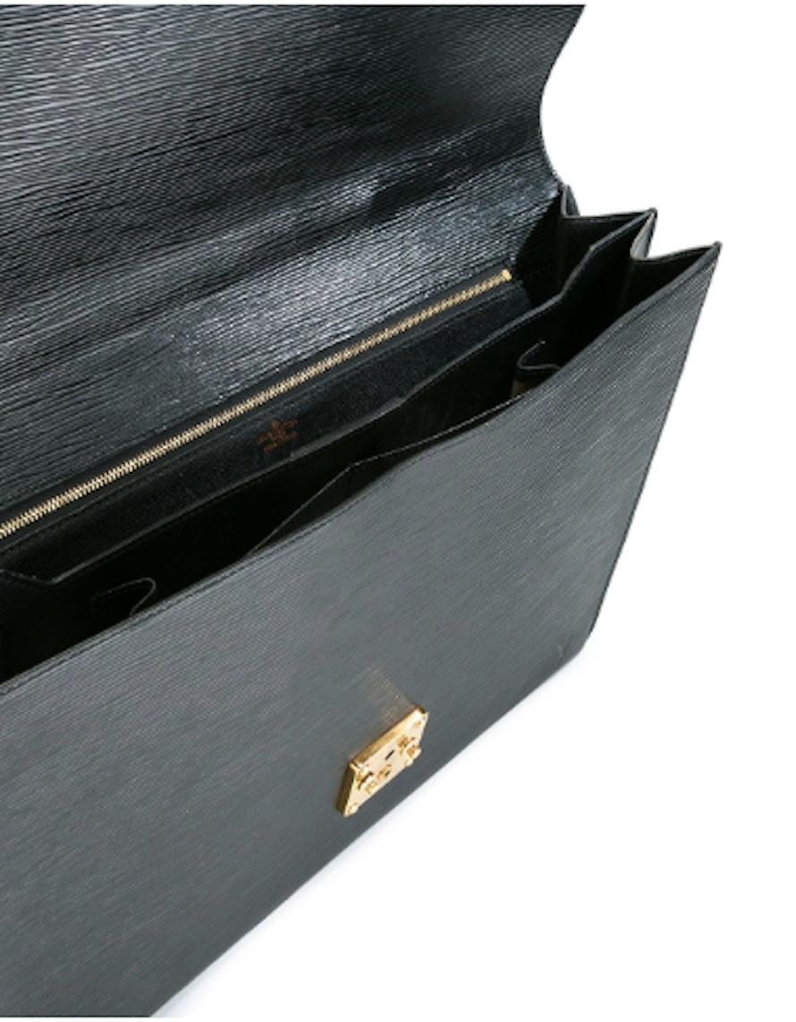 Louis Vuitton Black Ambassador Epi Leather  Briefcase Bag For Sale 1