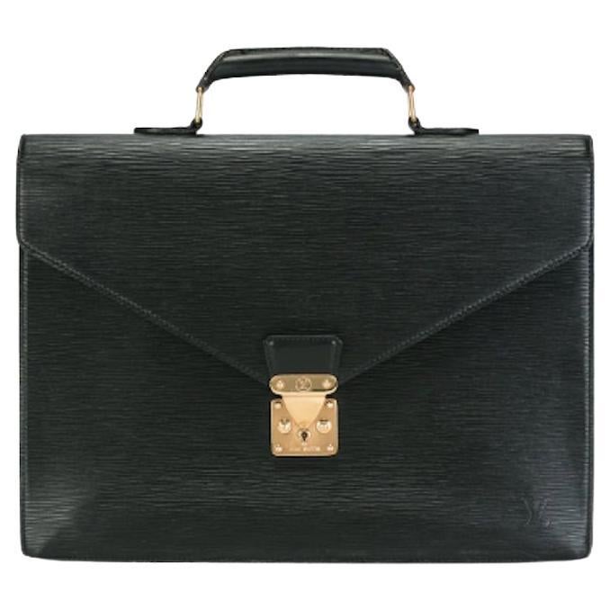 Louis Vuitton Black Ambassador Epi Leather  Briefcase Bag For Sale