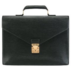 Louis Vuitton Black Ambassador Epi Leather  Briefcase Bag