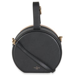 Louis Vuitton Black Beige Calfskin Petite Boite Chapeau