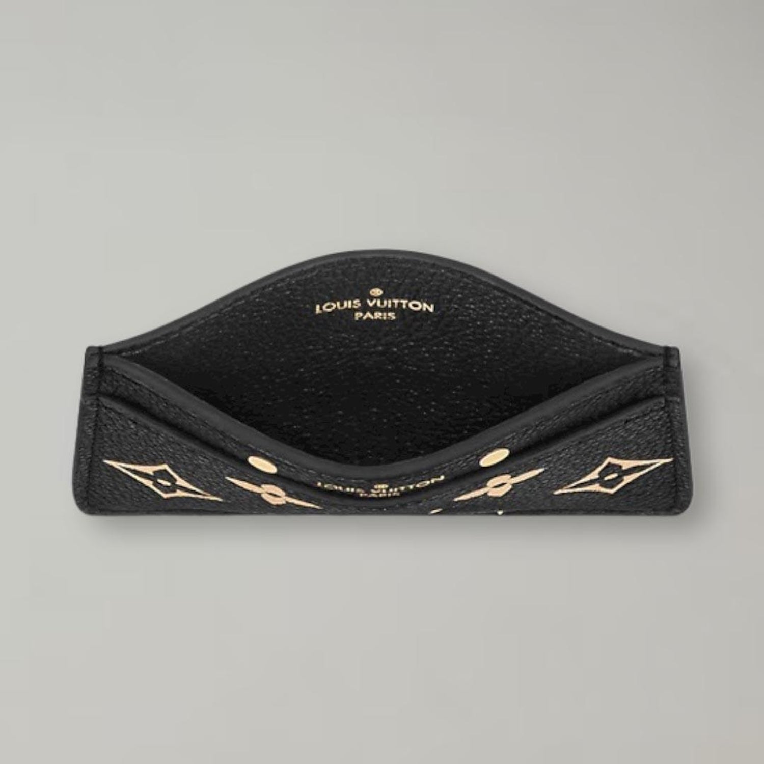 Louis Vuitton Black/Beige Card Holder For Sale at 1stDibs