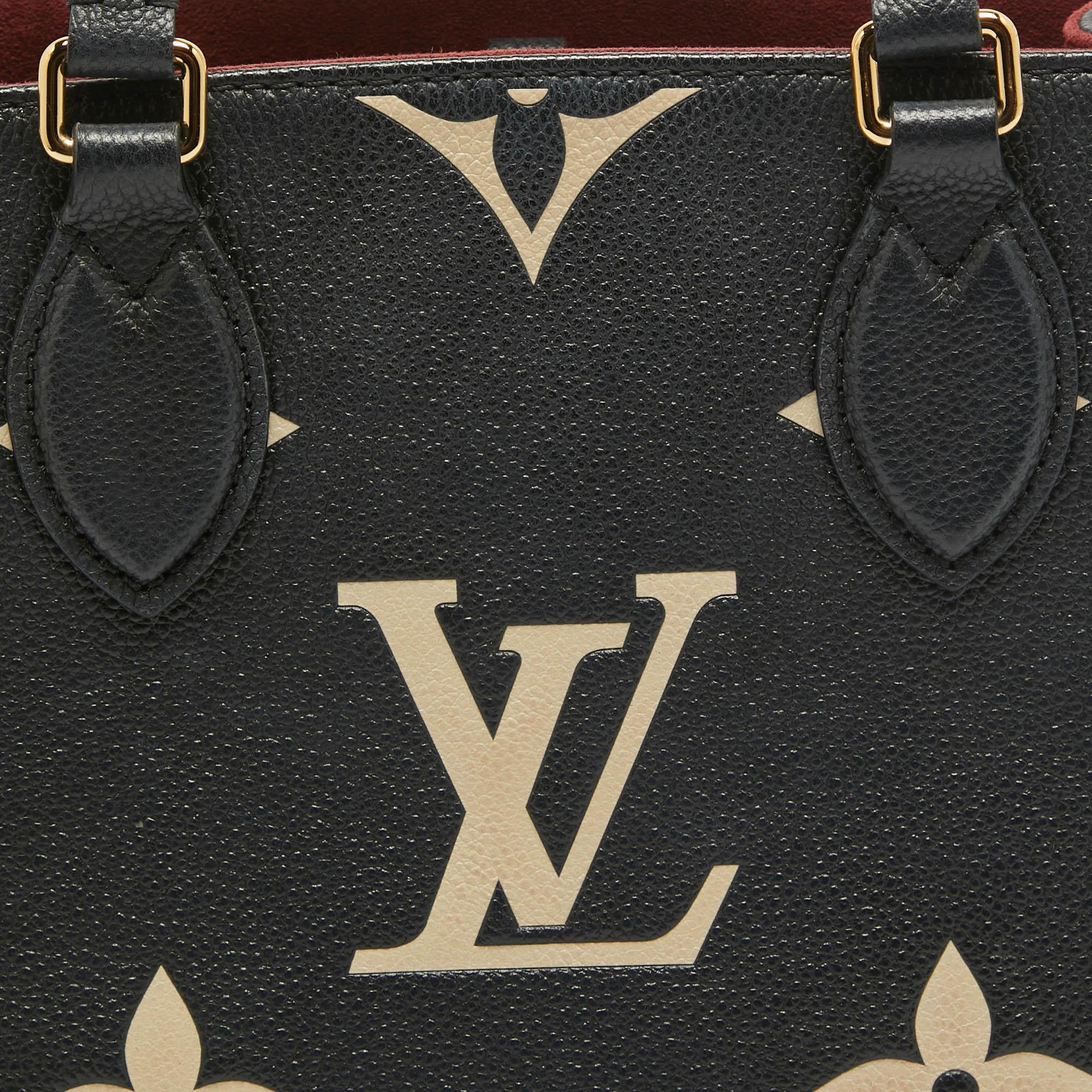 Louis Vuitton Black/Beige Empreinte Leather Onthego PM Bag 1