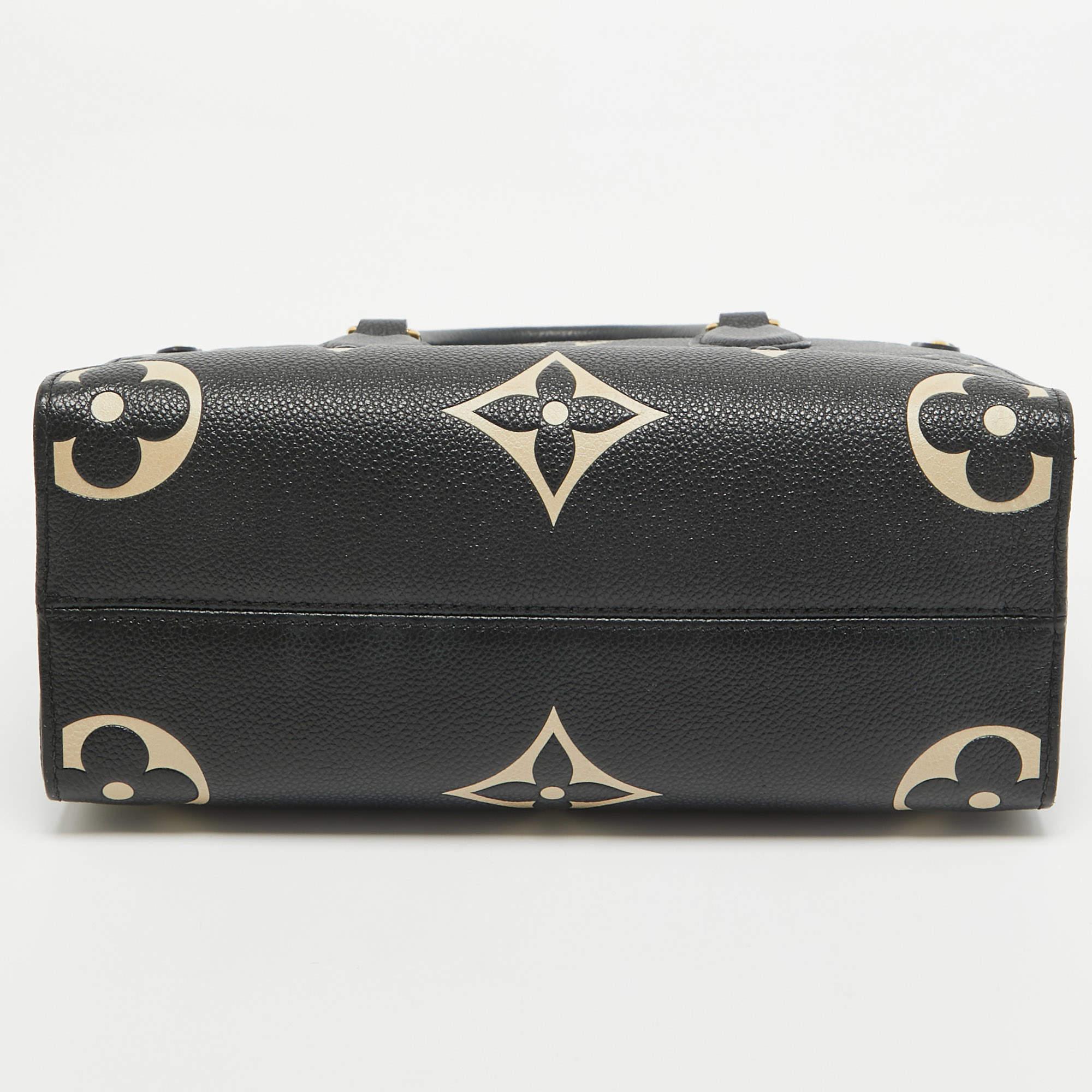 Louis Vuitton Black/Beige Empreinte Leather Onthego PM Bag 4