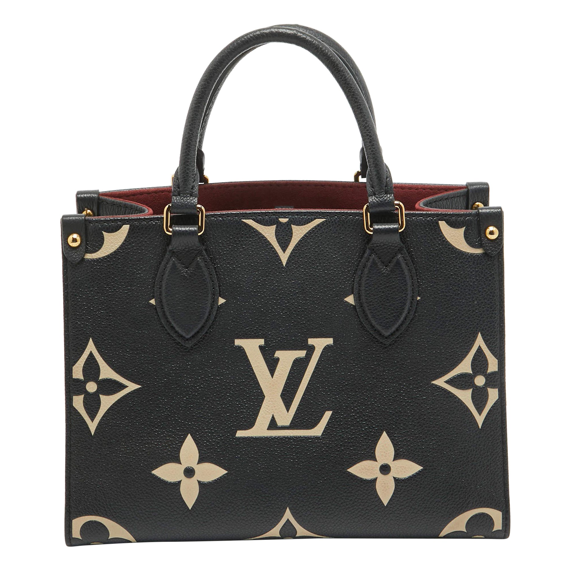 Louis Vuitton Black/Beige Empreinte Leather Onthego PM Bag